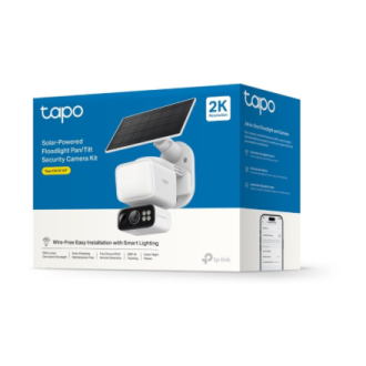 TP-LINK | Tapo C615F KIT | Solar-Powered Floodlight Pan/Tilt Security Camera Kit | 3 MP | F/1.6 | H.264 | MicroSD Card Up to 512