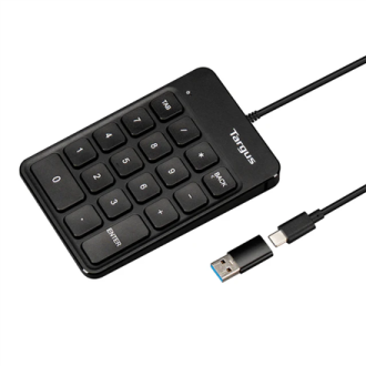 Targus | Numeric EcoSmart | Numeric Keypad | Wired | Black Targus | Numeric EcoSmart | Numeric Keypad | Wired | Black