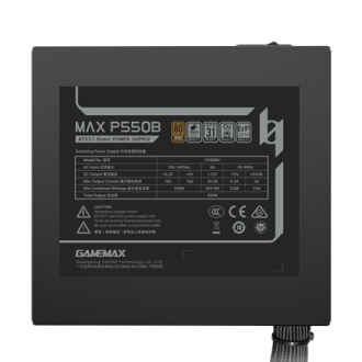 Gamemax PSU | MAX P550B | 550 W | Bronze | Non-Modular Gamemax PSU | MAX P550B | 550 W | Bronze | Non-Modular
