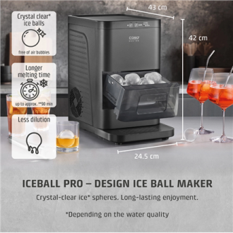 Caso Ice Ball Maker | IceBall Pro | Power 130 W | Capacity 1.3 L | Matt Black Caso Ice Ball Maker | IceBall Pro | Power 130 W | Capacity 1.3 L | Matt Black