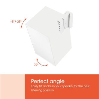 Vogels Wall mount | SWM 3021 Universal Speaker Wall Mount | Tilt, rotate | Maximum weight (capacity) 5 kg | White Vogels Wall mount | SWM 3021 Universal Speaker Wall Mount | Tilt, rotate | Maximum weight (capacity) 5 kg | White