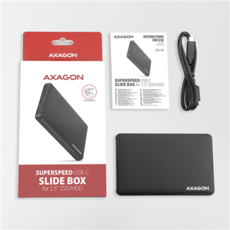 AXAGON Screwless USB 3.2 Gen 1 - SATA 6G external box for 2.5 AXAGON Screwless USB 3.2 Gen 1 - SATA 6G external box for 2.5
