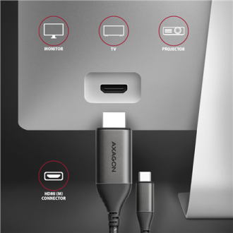 AXAGON | Active converter | USB-C to HDMI | 1.8 m AXAGON | Active converter | USB-C to HDMI | 1.8 m