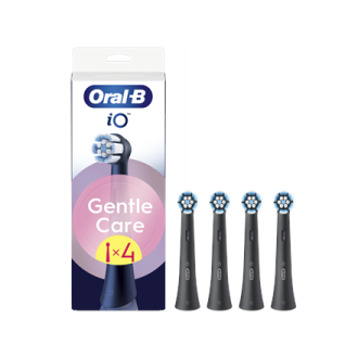 Oral-B | Replaceable toothbrush heads | iO GentleCare | Heads | For adults | Number of brush heads included 4 | Black Oral-B | Replaceable toothbrush heads | iO GentleCare | Heads | For adults | Number of brush heads included 4 | Black