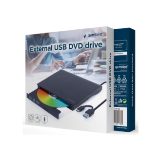 Gembird External USB DVD Drive | DVD-USB-031 | Interface USB Type-C (m), USB 3.1 Gen. 1 | DVD R/RW / CD R/RW | CD read speed 24 Gembird External USB DVD Drive | DVD-USB-031 | Interface USB Type-C (m), USB 3.1 Gen. 1 | DVD R/RW / CD R/RW | CD read speed 24