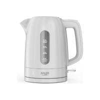 Adler Kettle | AD 1380w | Electric | 2200 W | 1 L | Polypropylene | 360 rotational base | White