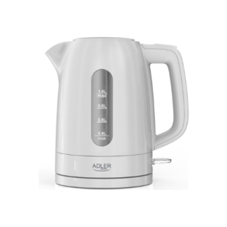 Adler Kettle | AD 1380w | Electric | 2200 W | 1 L | Polypropylene | 360 rotational base | White Adler Kettle | AD 1380w | Electric | 2200 W | 1 L | Polypropylene | 360 rotational base | White