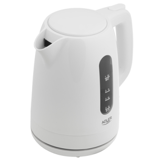 Adler Kettle | AD 1380w | Electric | 2200 W | 1 L | Polypropylene | 360 rotational base | White Adler Kettle | AD 1380w | Electric | 2200 W | 1 L | Polypropylene | 360 rotational base | White