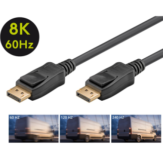 Goobay | DisplayPort Cable 2.0/2.1, 40 Gbit/s | 2 m Goobay | DisplayPort Cable 2.0/2.1, 40 Gbit/s | 2 m
