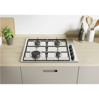 Candy Hob | Idea CHW6LBX/4U2 | Gas | Number of burners/cooking zones 4 | Knob | Stainless Steel Candy Hob | Idea CHW6LBX/4U2 | Gas | Number of burners/cooking zones 4 | Knob | Stainless Steel