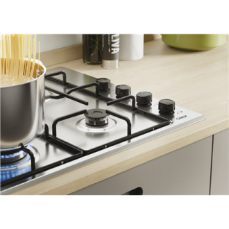 Candy Hob | Idea CHW6LBX/4U2 | Gas | Number of burners/cooking zones 4 | Knob | Stainless Steel Candy Hob | Idea CHW6LBX/4U2 | Gas | Number of burners/cooking zones 4 | Knob | Stainless Steel