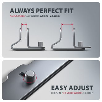 AXAGON STND-VG vertical stand for laptops and tablets | Adjustable width | 10-17.3 AXAGON STND-VG vertical stand for laptops and tablets | Adjustable width | 10-17.3