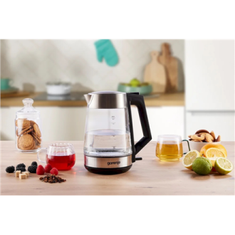 Gorenje | K17OGS | Kettle | Electric | 1.7 L | 2200 W | 360 rotational base | Stainless steel/Glass | Stainless steel Gorenje | K17OGS | Kettle | Electric | 1.7 L | 2200 W | 360 rotational base | Stainless steel/Glass | Stainless steel