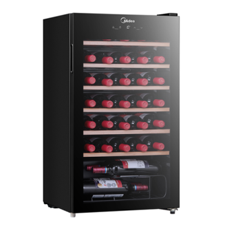 Midea Wine Cooler | MDRW150FGG22W | Energy efficiency class Class G | Free standing | Bottles capacity 34 | Black Midea Wine Cooler | MDRW150FGG22W | Energy efficiency class Class G | Free standing | Bottles capacity 34 | Black