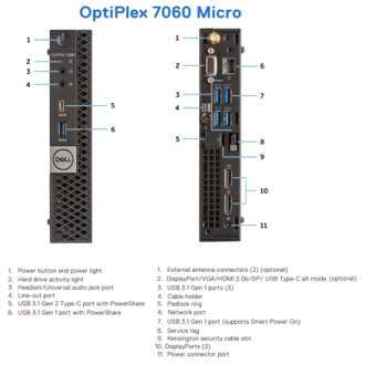 DELL Renewed Grade A | OptiPlex 7060 Micro | Intel Core i5 | i5 8500T | 16 GB | SSD | 128 GB | Intel UHD Graphics 630 | Windows DELL Renewed Grade A | OptiPlex 7060 Micro | Intel Core i5 | i5 8500T | 16 GB | SSD | 128 GB | Intel UHD Graphics 630 | Windows