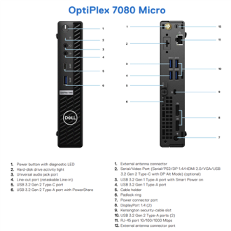 DELL Renewed Grade A | OptiPlex 7080 Micro | Intel Core i5 | i5 10500T | 16 GB | SSD | 256 GB | Intel UHD Graphics 630 | Windows DELL Renewed Grade A | OptiPlex 7080 Micro | Intel Core i5 | i5 10500T | 16 GB | SSD | 256 GB | Intel UHD Graphics 630 | Windows