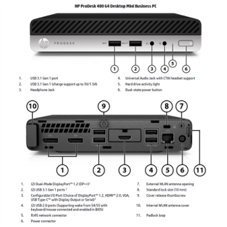 HP Renewed Grade A | ProDesk 400 G4 | Intel Core i3 | i3-8100T | 8 GB | SSD | 128 GB | Intel UHD Graphics 630 | Windows 11 Pro HP Renewed Grade A | ProDesk 400 G4 | Intel Core i3 | i3-8100T | 8 GB | SSD | 128 GB | Intel UHD Graphics 630 | Windows 11 Pro