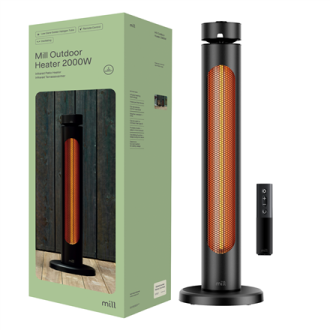 Mill Outdoor Heater | CBOC20FLOOR | Infrared Heater | 2000 W | Black