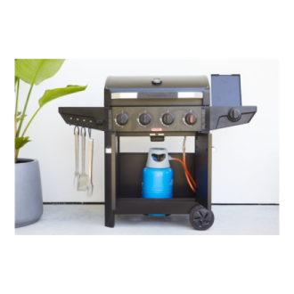 Barbecook Gas Barbecue Luca 412 with Cabinet and Sideburner, 145.4 x 60.3 x 112.3 cm | BC-GAS-3100 Barbecook Gas Barbecue Luca 412 with Cabinet and Sideburner, 145.4 x 60.3 x 112.3 cm | BC-GAS-3100