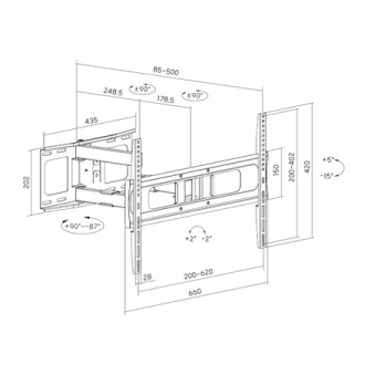 Sunne Wall mount | 37-86-EA2 Full-motion TV wall mount | 37-86 Sunne Wall mount | 37-86-EA2 Full-motion TV wall mount | 37-86