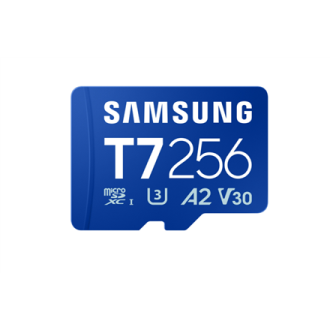 Samsung MicroSD card | T7 | 256 GB | microSDXC | Flash memory class U3, V30, A2 Samsung MicroSD card | T7 | 256 GB | microSDXC | Flash memory class U3, V30, A2