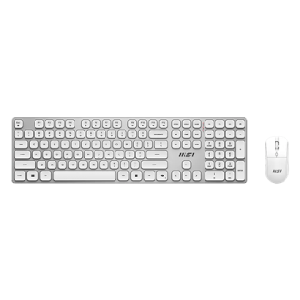 MSI FORGE K210 WIRELESS COMBO WHITE US | Keyboard and Mouse Set | Wireless | Mouse included | US | White MSI FORGE K210 WIRELESS COMBO WHITE US | Keyboard and Mouse Set | Wireless | Mouse included | US | White