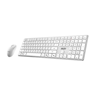 MSI FORGE K210 WIRELESS COMBO WHITE US | Keyboard and Mouse Set | Wireless | Mouse included | US | White MSI FORGE K210 WIRELESS COMBO WHITE US | Keyboard and Mouse Set | Wireless | Mouse included | US | White