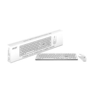 MSI FORGE K210 WIRELESS COMBO WHITE US | Keyboard and Mouse Set | Wireless | Mouse included | US | White MSI FORGE K210 WIRELESS COMBO WHITE US | Keyboard and Mouse Set | Wireless | Mouse included | US | White