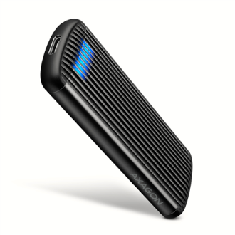 AXAGON USB-C 10Gbps M.2 NVMe SSD Enclosure, Screwless, RIBBED Aluminum | EEM2-SC AXAGON USB-C 10Gbps M.2 NVMe SSD Enclosure, Screwless, RIBBED Aluminum | EEM2-SC