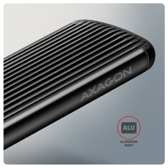 AXAGON USB-C 10Gbps M.2 NVMe SSD Enclosure, Screwless, RIBBED Aluminum | EEM2-SC AXAGON USB-C 10Gbps M.2 NVMe SSD Enclosure, Screwless, RIBBED Aluminum | EEM2-SC