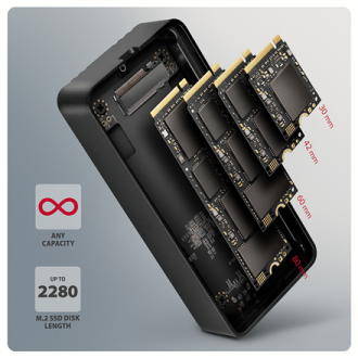 AXAGON USB-C 40Gbps external enclosure for M.2 NVMe SSD | EEM2-40G AXAGON USB-C 40Gbps external enclosure for M.2 NVMe SSD | EEM2-40G