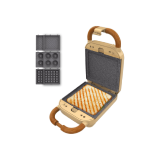 Cecotec Sandwich Maker | Rock'nToast Retro One Yellow Retro-style | 700 W | Number of plates 3 | Yellow Cecotec Sandwich Maker | Rock'nToast Retro One Yellow Retro-style | 700 W | Number of plates 3 | Yellow