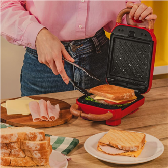Cecotec Sandwich Maker | Rock'nToast Retro One Yellow Retro-style | 700 W | Number of plates 3 | Yellow Cecotec Sandwich Maker | Rock'nToast Retro One Yellow Retro-style | 700 W | Number of plates 3 | Yellow