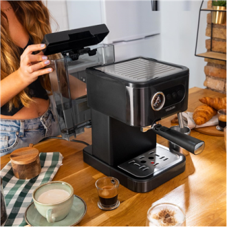 Cecotec Coffee machine | Power Espresso 20 Pro Latte | Pump pressure 20 bar | Built-in milk frother | Semi-automatic | Black | 1