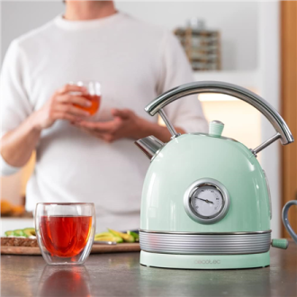 Cecotec Kettle | ThermoSense 420 Vintage | 2200 W | Electric | 1.8 L | Stainless steel | 360 rotational base | Light Green Cecotec Kettle | ThermoSense 420 Vintage | 2200 W | Electric | 1.8 L | Stainless steel | 360 rotational base | Light Green