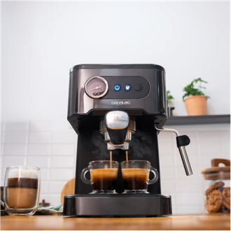 Cecotec Coffee machine | Power Espresso 20 Pro Latte | Pump pressure 20 bar | Built-in milk frother | Semi-automatic | Black | 1