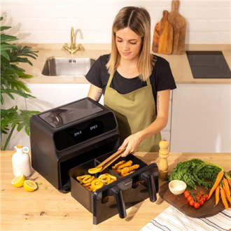 Cecotec Double hot air fryer | Cecofry Advance 9000 Window | Power 2200 W | Capacity 9 L | Black Cecotec Double hot air fryer | Cecofry Advance 9000 Window | Power 2200 W | Capacity 9 L | Black