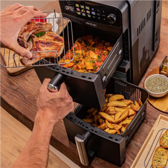 Cecotec Double hot air fryer | Cecofry DuoLevel 10000 | Power 2400 W | Capacity 10 L | Black Cecotec Double hot air fryer | Cecofry DuoLevel 10000 | Power 2400 W | Capacity 10 L | Black
