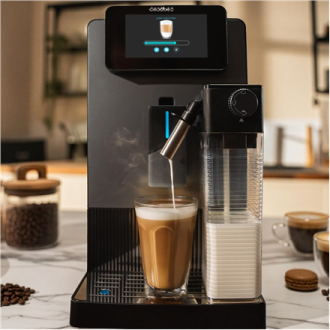 Cecotec Coffee machine | Cremmaet Latte Jar | Pump pressure 19 bar | Automatic | Built-in milk frother | Black/Silver | 1500 W Cecotec Coffee machine | Cremmaet Latte Jar | Pump pressure 19 bar | Automatic | Built-in milk frother | Black/Silver | 1500 W