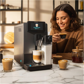 Cecotec Coffee machine | Cremmaet Latte Jar | Pump pressure 19 bar | Automatic | Built-in milk frother | Black/Silver | 1500 W Cecotec Coffee machine | Cremmaet Latte Jar | Pump pressure 19 bar | Automatic | Built-in milk frother | Black/Silver | 1500 W