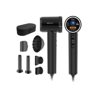 Cecotec Hair Dryer | DryGlam Waves i-Sensor Pro | 1600 W | Number of temperature settings 4 | Ionic function | Black | Diffuser Cecotec Hair Dryer | DryGlam Waves i-Sensor Pro | 1600 W | Number of temperature settings 4 | Ionic function | Black | Diffuser