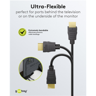Goobay 80102 HDMI High Speed Cable with Ethernet | Soft | 1.5 m Goobay 80102 HDMI High Speed Cable with Ethernet | Soft | 1.5 m