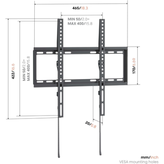 Vogels Wall mount | UP 4003 TV Wall Mount M | Fixed | 32-65 Vogels Wall mount | UP 4003 TV Wall Mount M | Fixed | 32-65