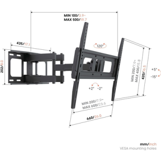 Vogels Wall mount | UP 6053 Full-Motion TV Wall Mount L | 40-80 Vogels Wall mount | UP 6053 Full-Motion TV Wall Mount L | 40-80