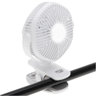 Adler Rechargeable fan with clip | AD 7335 | Table Fan | 6 W | Diameter 12.7 cm | Number of speeds 3 | Oscillation | White Adler Rechargeable fan with clip | AD 7335 | Table Fan | 6 W | Diameter 12.7 cm | Number of speeds 3 | Oscillation | White
