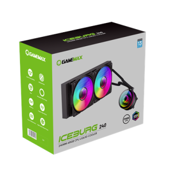 Gamemax CPU Liquid Cooler | ICEBURG 240 INFINITY | Black Gamemax CPU Liquid Cooler | ICEBURG 240 INFINITY | Black