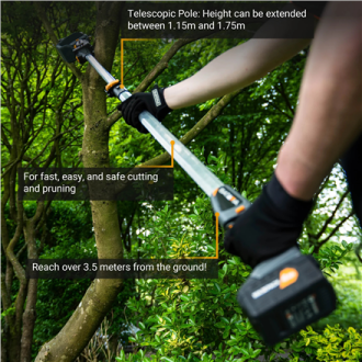 Batavia B.V. 18V Telescopic Pole 1.15-1.75m for 18V Nexxsaw and 18V Nexxcut | Telescopic Pole Batavia B.V. 18V Telescopic Pole 1.15-1.75m for 18V Nexxsaw and 18V Nexxcut | Telescopic Pole