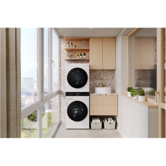 LG | Washing machine with dryer | WT1210WWF | Energy efficiency class A | Front loading | Washing capacity 12 kg | Depth 66 cm |