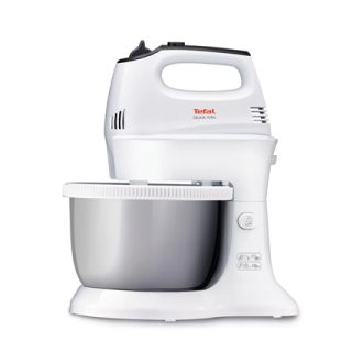 TEFAL HT312138 Quickmix | Hand Mixer | 300 W | Number of speeds 5 | Turbo mode | White/Stainless steel TEFAL HT312138 Quickmix | Hand Mixer | 300 W | Number of speeds 5 | Turbo mode | White/Stainless steel