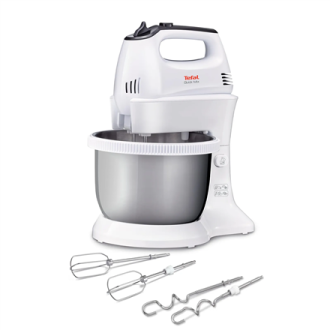 TEFAL HT312138 Quickmix | Hand Mixer | 300 W | Number of speeds 5 | Turbo mode | White/Stainless steel TEFAL HT312138 Quickmix | Hand Mixer | 300 W | Number of speeds 5 | Turbo mode | White/Stainless steel